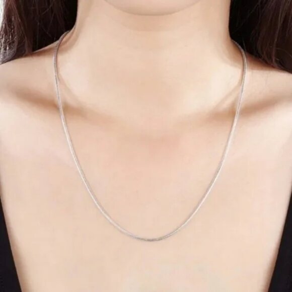 NWT Unisex Sterling Silver 925 Snake Chain 18in - Picture 1 of 5